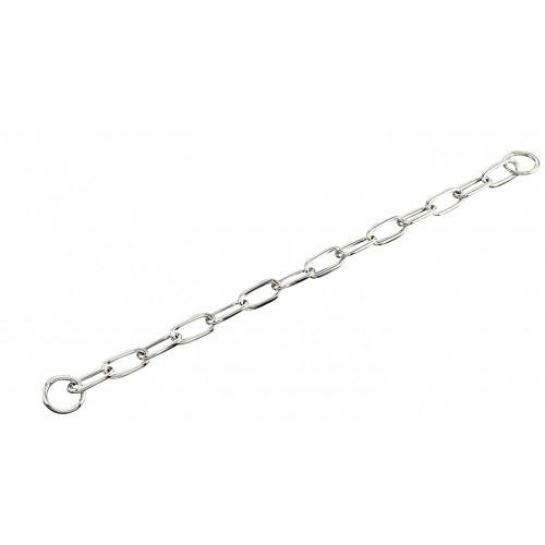 Нашийник Sprenger Long Link для собак, з широким ланкою, хромована сталь, 4 мм, 68 см