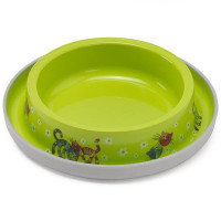Миска Moderna Trendy Dinner Cat Friends Forever для кошек и собак, ярко-зеленая, 210 мл, d-15 см Миска Moderna Trendy Dinner Cat Friends Forever для кошек и собак, ярко-зеленая, 210 мл, d-15 см