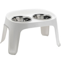 Столик з мисками Moderna Skybar для собак, білий, 2×2500 мл, 43×68.7×40 см Столик з мисками Moderna Skybar для собак, білий, 2×2500 мл, 43×68.7×40 см