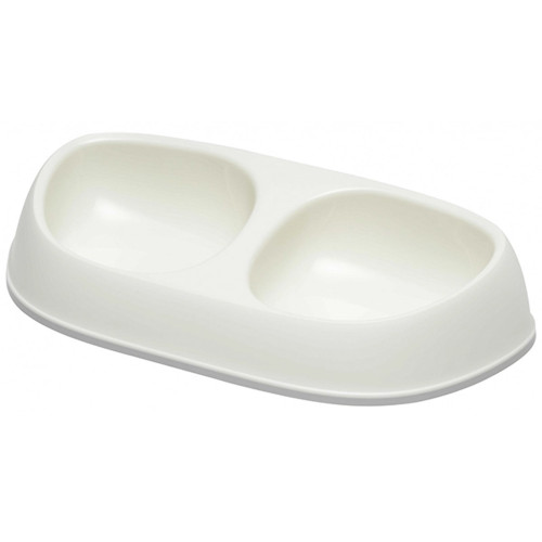 Двойная миска Moderna Sensibowl для кошек, белая, 2×200 мл
