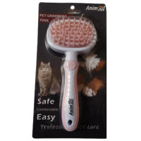Силиконовая расческа AnimAll Groom, розовая Силиконовая расческа AnimAll Groom, розовая
