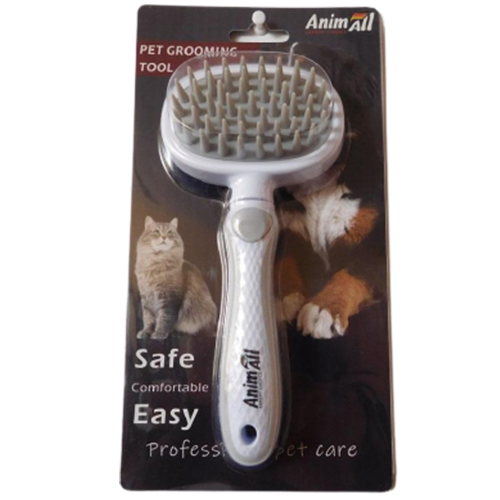 Силіконовий гребінець AnimAll Groom, сірий