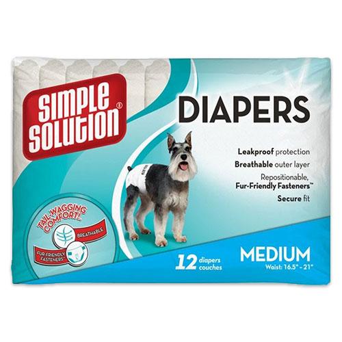Гігієнічні підгузники для тварин Simple Solution Disposable Diapers Medium, 30 шт