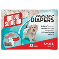 Гігієнічні підгузники для тварин Simple Solution Fashion Disposable Diapers Small, 12 шт Гігієнічні підгузники для тварин Simple Solution Fashion Disposable Diapers Small, 12 шт