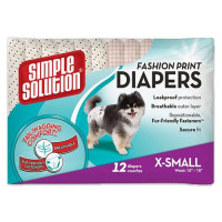 Гігієнічні підгузники для тварин Simple Solution Fashion Disposable Diapers X-Small, 12 шт Гігієнічні підгузники для тварин Simple Solution Fashion Disposable Diapers X-Small, 12 шт