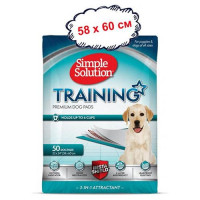 Влагопоглощающие гигиенические пеленки Simple Solution Training Premium Dog Pads, 58 х 60 см, 50 шт