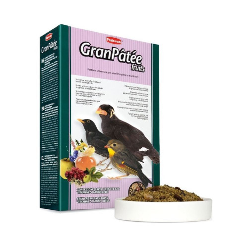 Повседневный корм Padovan Granpatee Fruits для насекомоядных и плодоядных птиц, 1 кг