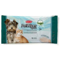 Очищаючі вологі рукавички Padovan Pet Wipes Glove, 5 шт Очищаючі вологі рукавички Padovan Pet Wipes Glove, 5 шт