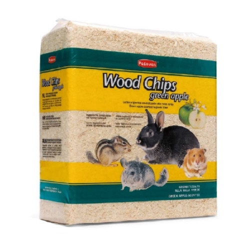 Гигиенический наполнитель Padovan Wood chips apple для грызунов 1 кг, 14 л