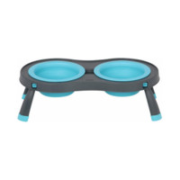 Миска Dexas Double Feeder на складаний підставці, для собак і котів, блакитна, 240 мл Миска Dexas Double Feeder на складаний підставці, для собак і котів, блакитна, 240 мл