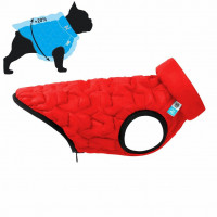 Двостороння куртка AiryVest Uni M43 для собак, червоно-чорна Двостороння куртка AiryVest Uni M43 для собак, червоно-чорна