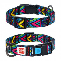 Ошейник Waudog Nylon с рисунком "Инди" ширина 25 мм, длина 35-58 см