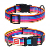 Ошейник Waudog Nylon с рисунком "Линия 1" ширина 20 мм, длина 24-40 см