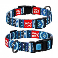Ошейник Waudog Nylon с рисунком "Этно синий" ширина 15 мм, длина 23-35 см Ошейник Waudog Nylon с рисунком "Этно синий" ширина 15 мм, длина 23-35 см