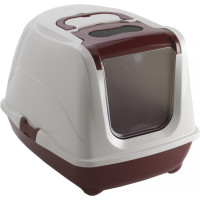 Закритий туалет Moderna Flip Cat Jumbo для кішок, з відкидною кришкою, червоний, 58 х 45 х 42 см Закритий туалет Moderna Flip Cat Jumbo для кішок, з відкидною кришкою, червоний, 58 х 45 х 42 см