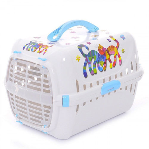 Переноска Moderna Trendy Runner Friends Forever для котів, блакитна, 51×31×34 см