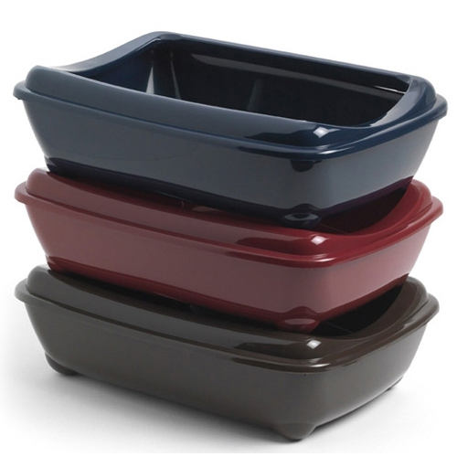 Туалет Moderna Arist-O-Tray Jumbo с бортиком для кошек, коричневый, 57×43×16.3 см