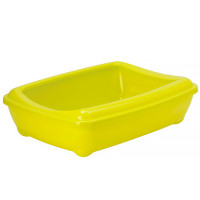 Туалет Moderna Arist-O-Tray Jumbo з бортиком для котів, лимонний, 57×43×16.3 см Туалет Moderna Arist-O-Tray Jumbo з бортиком для котів, лимонний, 57×43×16.3 см