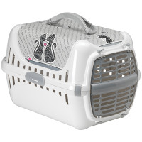 Переноска Moderna Trendy Runner Cats In Love для кошек, пластик, 49×32×30 см Переноска Moderna Trendy Runner Cats In Love для кошек, пластик, 49×32×30 см