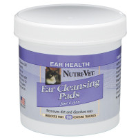 Вологі серветки Nutri-Vet Feline Ear Wipe для гігієни вух для кішок, 90 шт Вологі серветки Nutri-Vet Feline Ear Wipe для гігієни вух для кішок, 90 шт