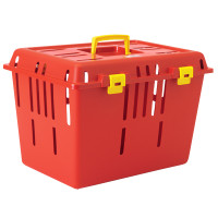Переноска Savic Pet Caddy 1 для собак дрібних порід і котів, червона, 47×33×32 см Переноска Savic Pet Caddy 1 для собак дрібних порід і котів, червона, 47×33×32 см