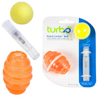 Игрушка мяч Coastal Turbo Scent Locker Football из прессованной кошачьей мяты для кошек, оранжевый