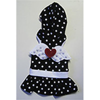 Футболка Monkey Daze Angel Wing Polka для собак, розмір XS, чорне в білий горошок Футболка Monkey Daze Angel Wing Polka для собак, розмір XS, чорне в білий горошок
