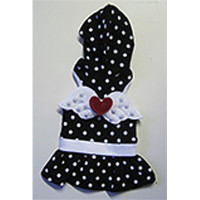 Платье Monkey Daze Angel Wing Polka для собак, размер M, черное в белый горошек Платье Monkey Daze Angel Wing Polka для собак, размер M, черное в белый горошек