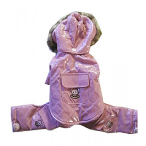 Комбінезон Monkey Daze Pink Vinyl Jumper з капюшоном, для собак, розмір XXS, рожевий