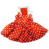 Футболка Monkey Daze Polka Dot Dress Red для собак, розмір XXS, червоне в горошок Футболка Monkey Daze Polka Dot Dress Red для собак, розмір XXS, червоне в горошок