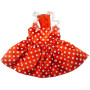 Футболка Monkey Daze Polka Dot Dress Red для собак, розмір XXS, червоне в горошок