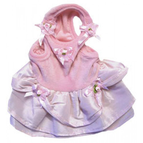 Велюровое плаття Monkey Daze Pink Elour Dress для собак, розмір M, рожеве