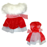 Новогоднее платье Monkey Daze Santa Dress для собак, размер M, красный Новогоднее платье Monkey Daze Santa Dress для собак, размер M, красный