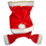 Комбинезон Monkey Daze Santa с капюшоном, для собак, размер XXS, красный