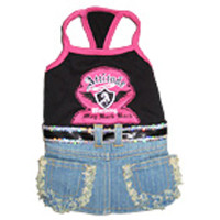 Платье Monkey Daze Attitude Dress Denim для собак, размер M, разноцветный Платье Monkey Daze Attitude Dress Denim для собак, размер M, разноцветный