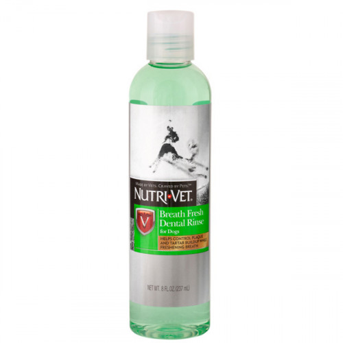 Рідина Свіжий подих Nutri-Vet Breath Fresh від зубного нальоту і запаху з рота для собак, 237 мл