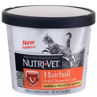Жевательные таблетки Nutri-Vet Hairball Soft Chews для выведения шерсти для кошек, 5 шт Жевательные таблетки Nutri-Vet Hairball Soft Chews для выведения шерсти для кошек, 5 шт