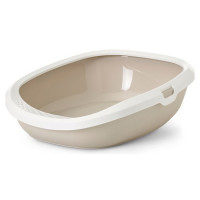 Туалет Savic Gizmo Medium для кішок, з бортиком, білий мокко, 44 х 35,5 х 12,5 см Туалет Savic Gizmo Medium для кішок, з бортиком, білий мокко, 44 х 35,5 х 12,5 см