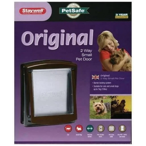 Дверцята PetSafe Staywell Original для котів і собак середніх порід до 18 кг, коричневі, 352х294 мм