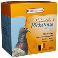 Мінеральна суміш Versele-Laga Colombine Pickstone White для голубів, 600 г Мінеральна суміш Versele-Laga Colombine Pickstone White для голубів, 600 г