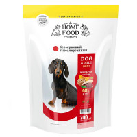 Сухой корм Home Food для взрослых собак малых пород, с уткой и нутом, гипоаллергенный, беззерновой, 700 г