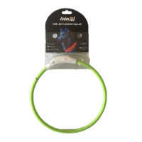 Ошейник AnimAll LED для собак, размер M, 50 см, зеленый