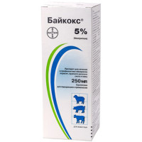 Препарат против кокцидиоза Bayer Baycox Байкокс кокцидиостатик, 5%, 250 мл
