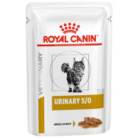 Вологий корм Royal Canin Urinary S/O при сечокам'яній хворобі у кішок, шматочки в соусі, 85 г Вологий корм Royal Canin Urinary S/O при сечокам'яній хворобі у кішок, шматочки в соусі, 85 г