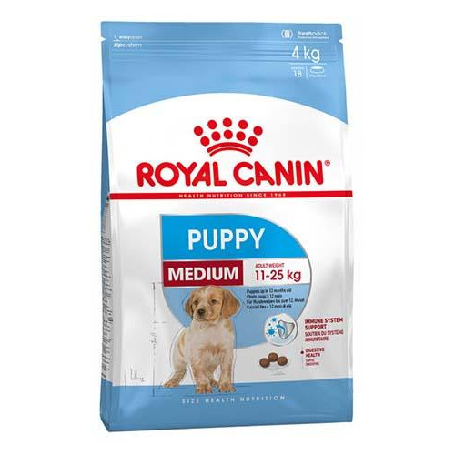 Сухий корм Royal Canin Medium Puppy для цуценят середніх порід до 12 місяців, 4 кг