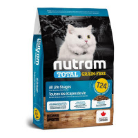 Сухой корм T24 Nutram Total Grain-Free Salmon & Trout для кошек, с лососем и форелью, беззерновой, 340 г Сухой корм T24 Nutram Total Grain-Free Salmon & Trout для кошек, с лососем и форелью, беззерновой, 340 г