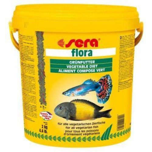 Sera Flora корм рослинний з спіруліна (пластівці), 10000 мл