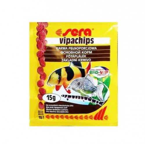 Sera Vipachips корм для риб, що мешкають на дні, в формі чіпсів, 15 г
