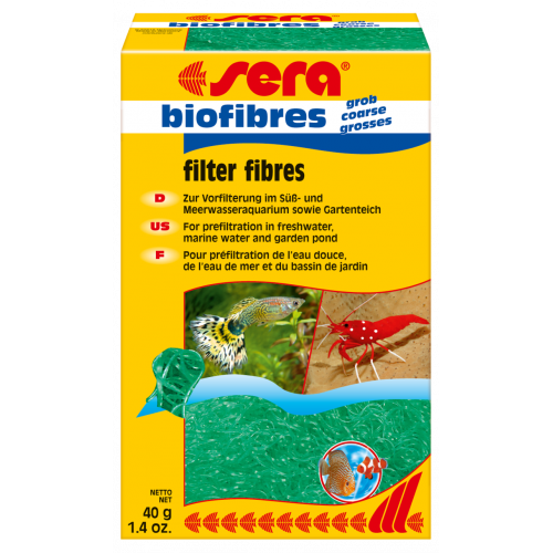 Синтетичний наповнювач Sera Biofibres Coarse для фільтрів, 40 г