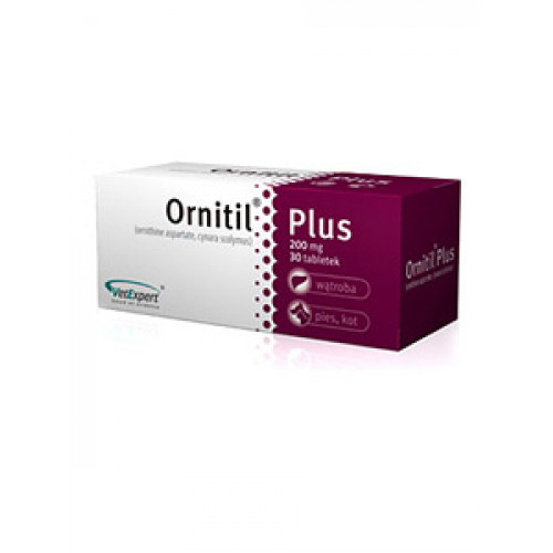Ornitil Plus (Орнитил Плюс) для поддержания функций печени собак и кошек, 30 таблеток